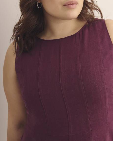 Sleeveless Fit and Flare Dress with Seam Details