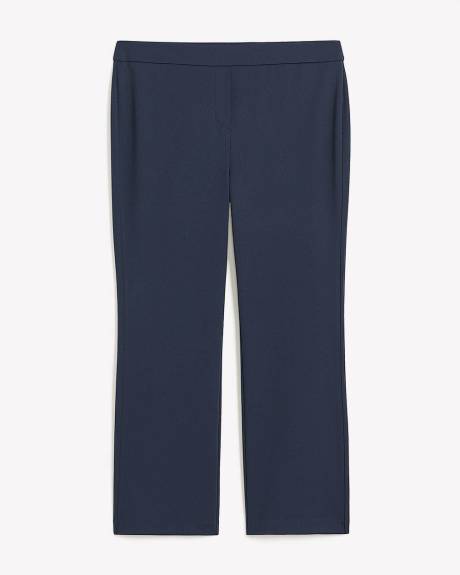 Pantalon à jambe semi-évasée en crêpe extensible