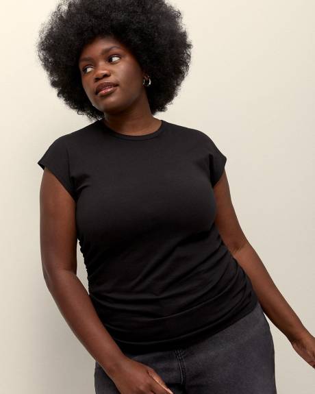 Tee with Side Ruching - Addition Elle - PENN. Essentials
