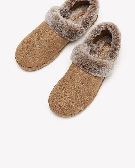 Wide Width, Cozy Slipper with Faux Fur Trim - Skechers