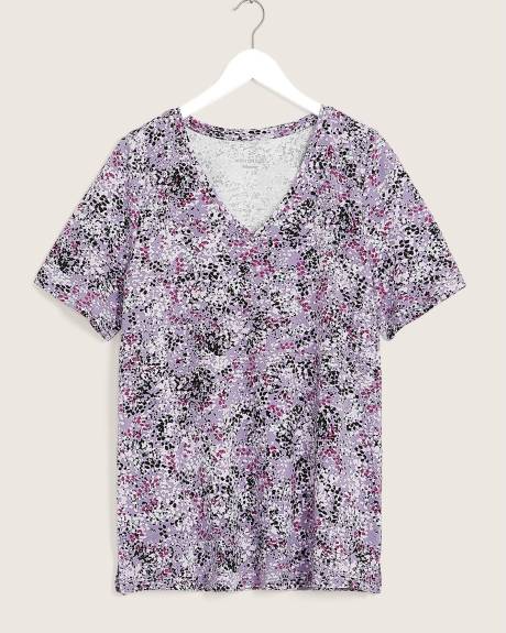 Responsible, Printed Silhouette-Fit Tee - Addition Elle