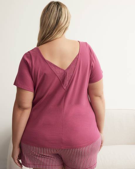 Pajama Top with Lace and Picot Edge - ti Voglio