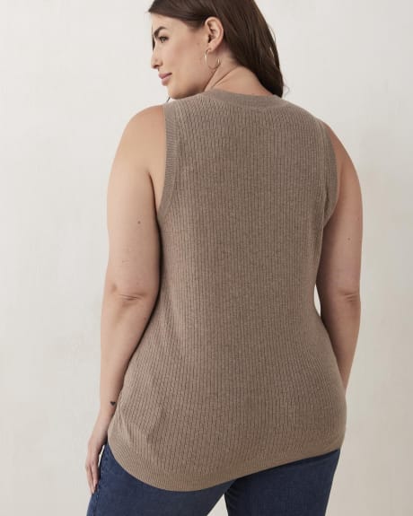 Sweater Cami with Pointelle Stitches