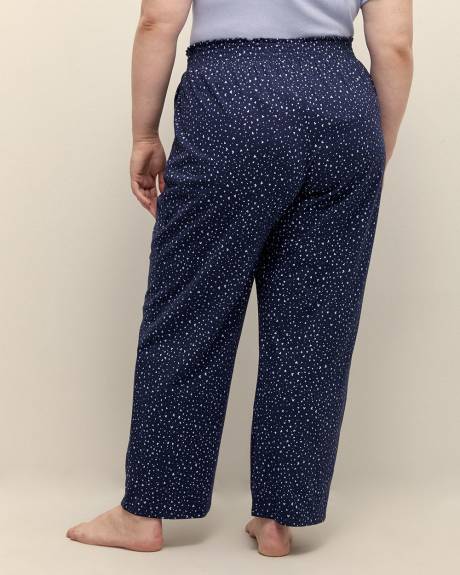 Heart-Print Knit Pyjama Pant - ti Voglio