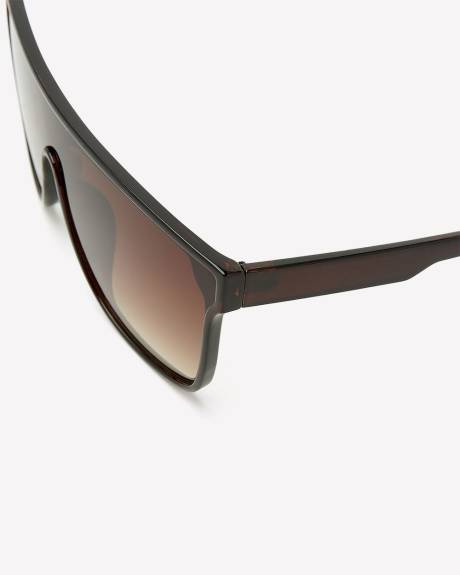 Plastic Ombre Retro Squared Sunglasses