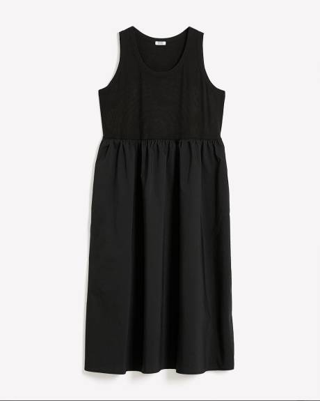 Sleeveless Mix-Media Dress