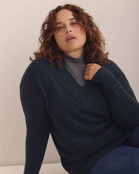V-Neck Tunic Sweater