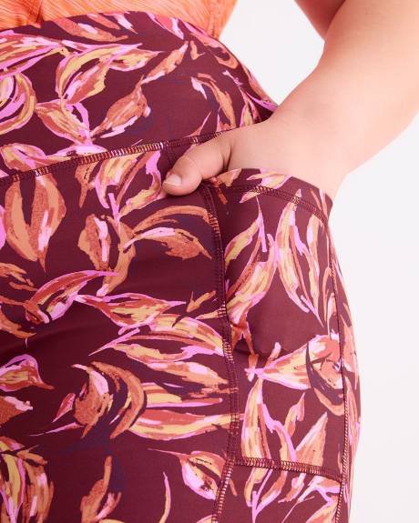 Printed Bike Short with Pockets - Active Zone