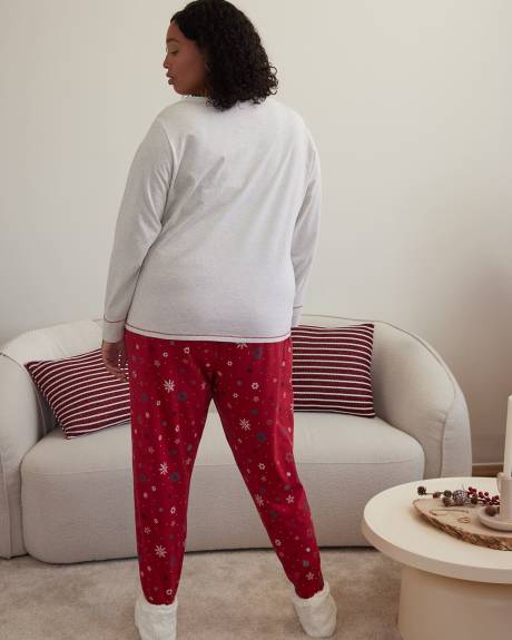 Heather Henley Tee with Jogger Pyjama Set - ti Voglio