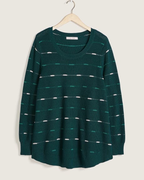 Crew Neck Striped Sweater - In Every Story