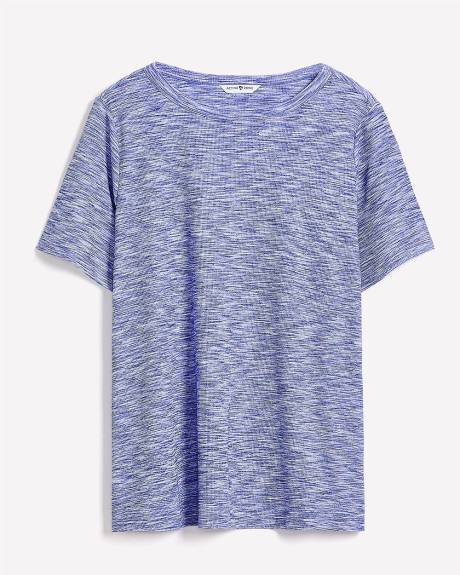 Heather Ribbed Short-Sleeve T-Shirt - Active Zone