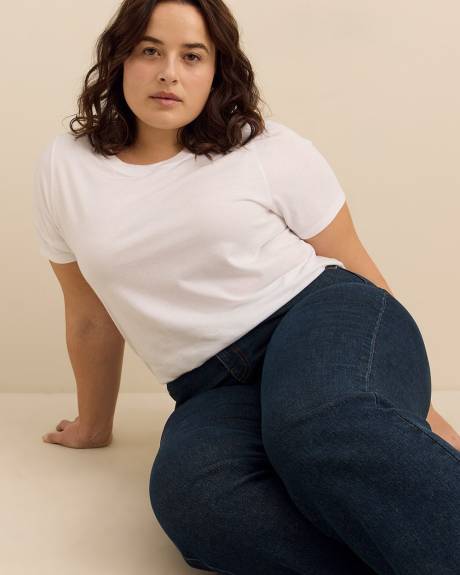 Jean coupe classique taille haute et jambe &eacute;vas&eacute;e - d/C JEANS