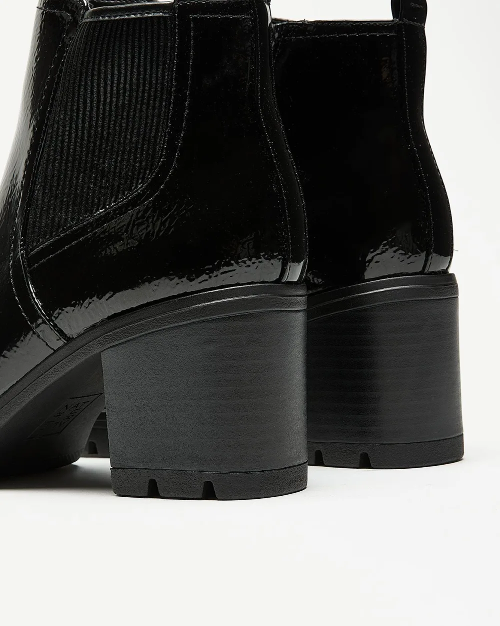 black block heel bootie
