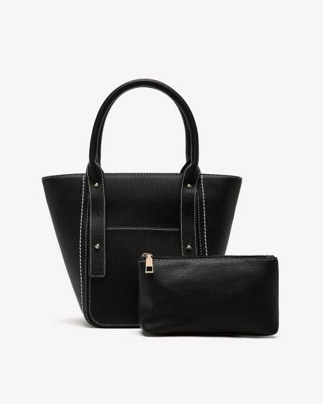 Black Crossbody Bucket Bag - Addition Elle