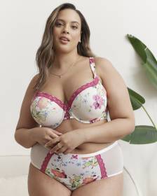 Soutien-gorge contour fleuri, avec armatures - Déesse Collection