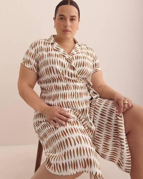 Robe portefeuille avec col cranté - Addition Elle