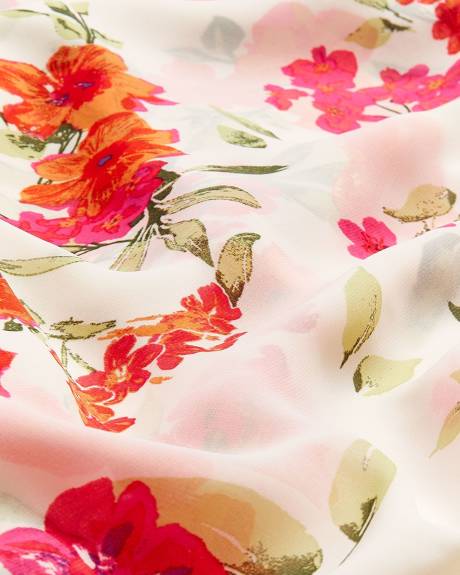 Robe longue fleurie sans manches - Addition Elle