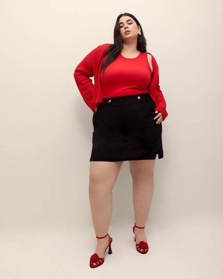 Jupe-short nautique en mélange de lin