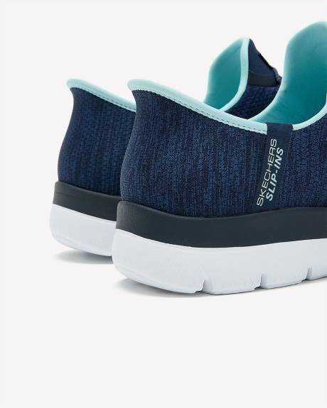 Wide Width, Summits Heather Mesh Bungee Slip-On Shoe - Skechers