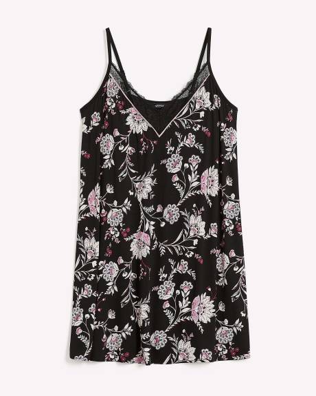 Responsible, Nightgown with Lace Trim and Inner Bra - Déesse Collection