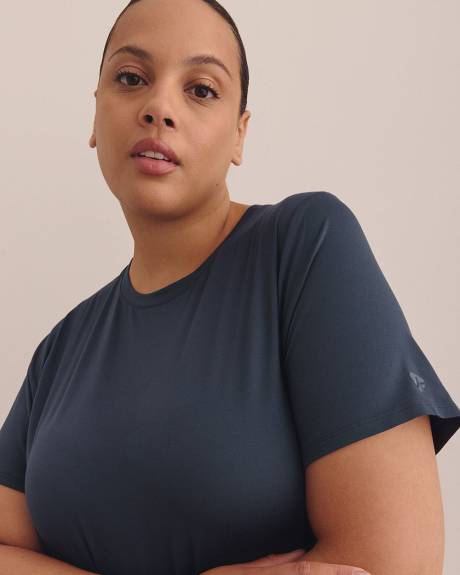 T-shirt à manches courtes et ourlet arrondi, tissu responsable - Active Zone