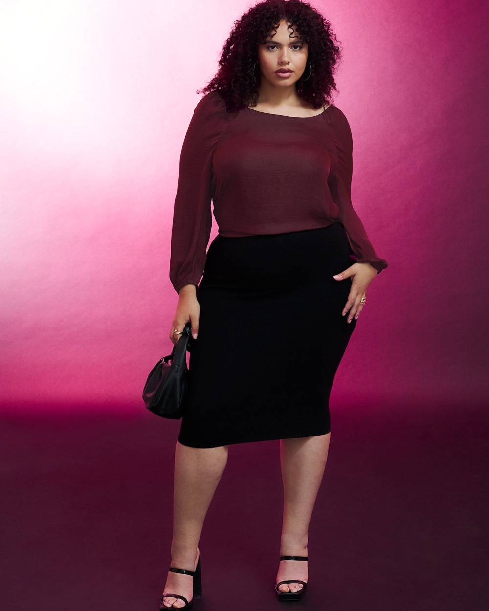 Swing Blouse with Back Chain - Addition Elle