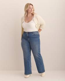 Pantalon en denim à jambe ultra large - Addition Elle