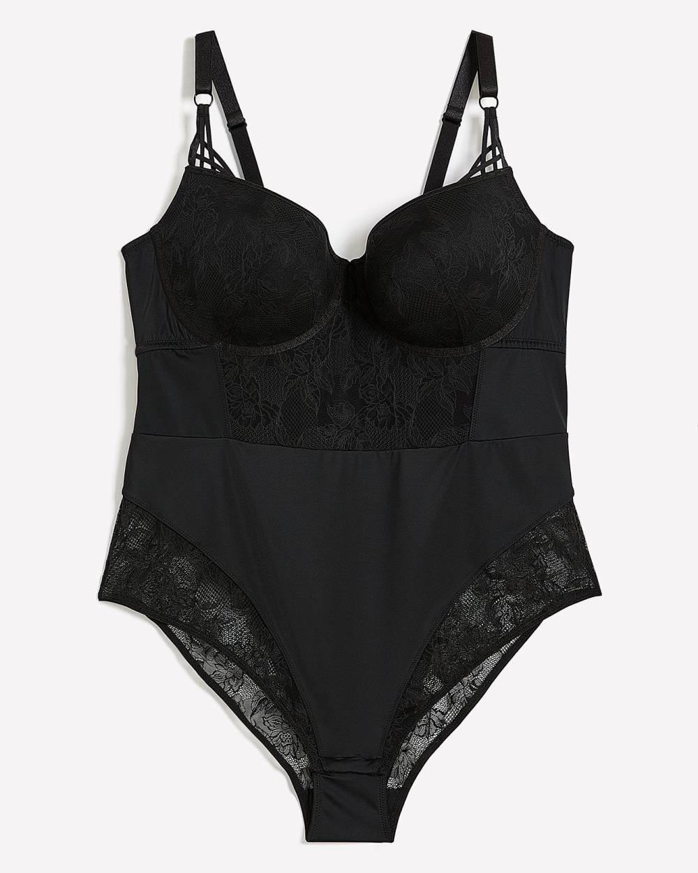 Black lace underwire bodysuit outlet