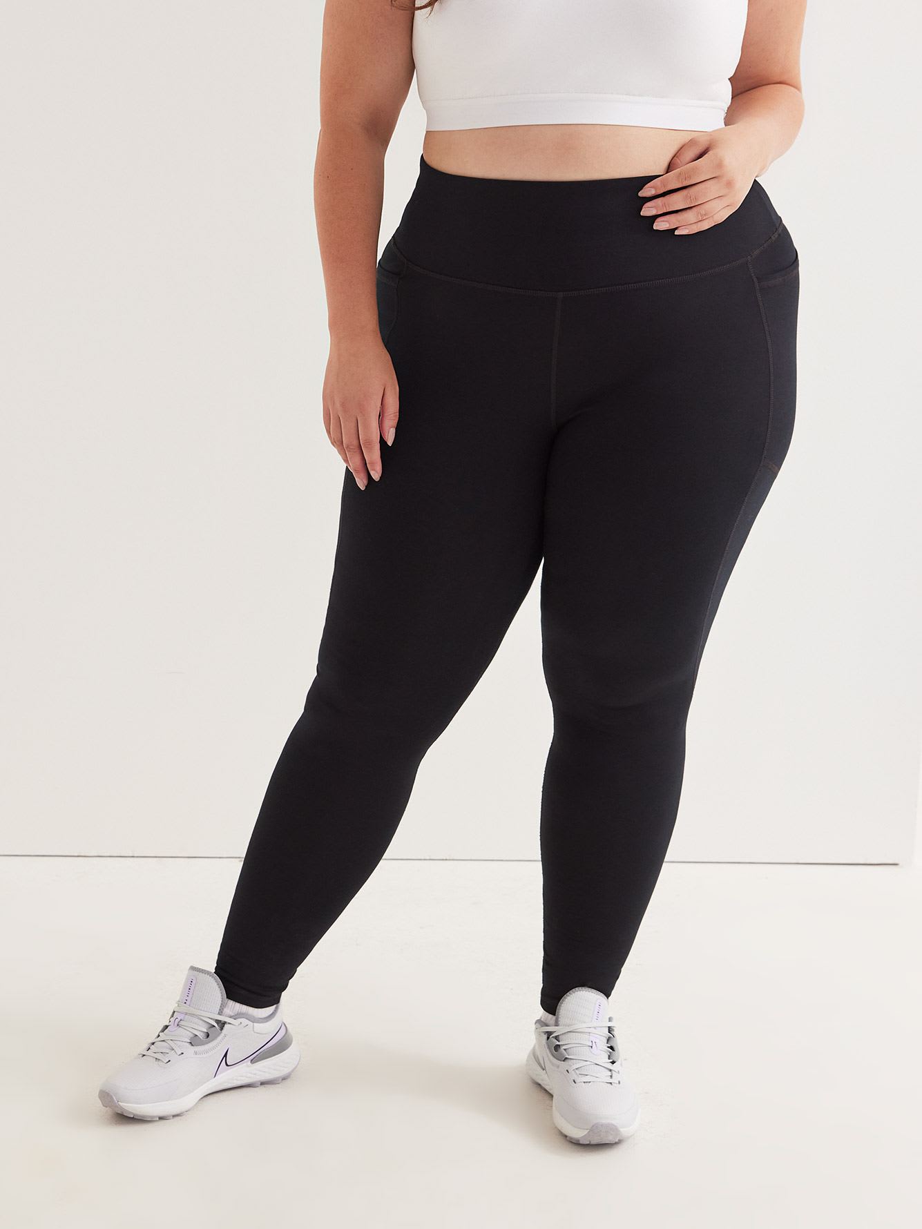 Basic Cotton Legging With Pockets - Active Zone