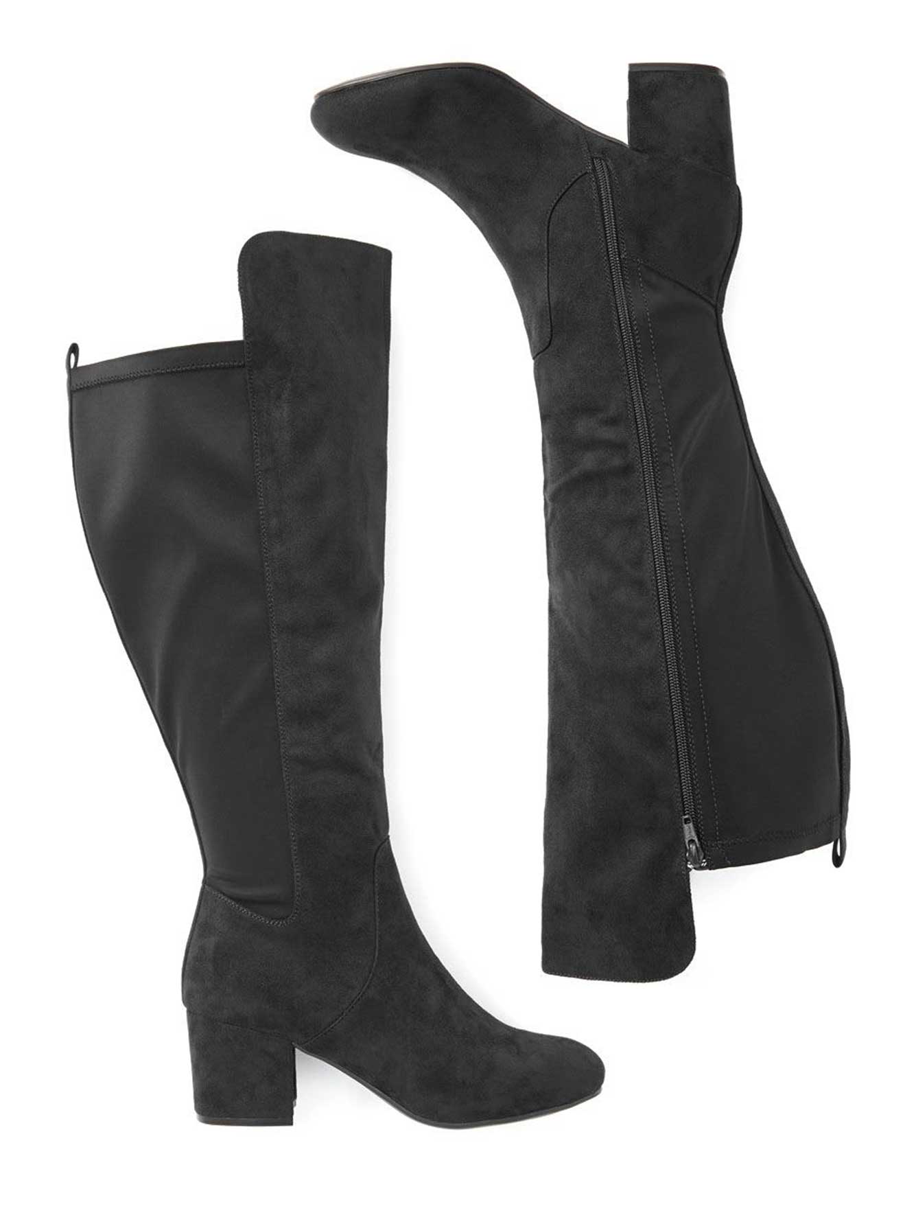 faux suede tall boots