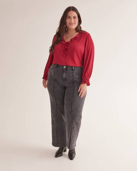 Responsible, Curvy-Fit High-Rise Wide-Leg Jeans, Grey Wash - d/C Jeans