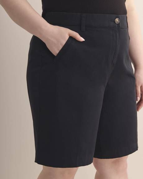 Solid Cotton Bermuda Short