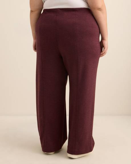 Pull-On Wide-Leg Knit Pant