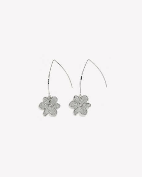Flower Shape Paper Glitter Pendant Earrings