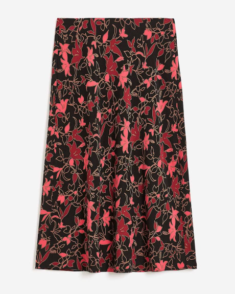 Floral Satin Maxi Slip Skirt