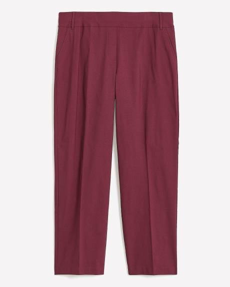 Responsible, Maroon Straight-Leg Savvy Pant - PENN. Essentials