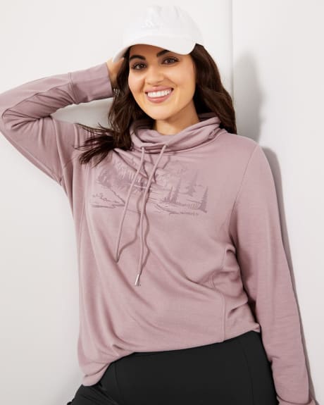 Long-Sleeve Tunic With Funnel Neck - ActiveZone
