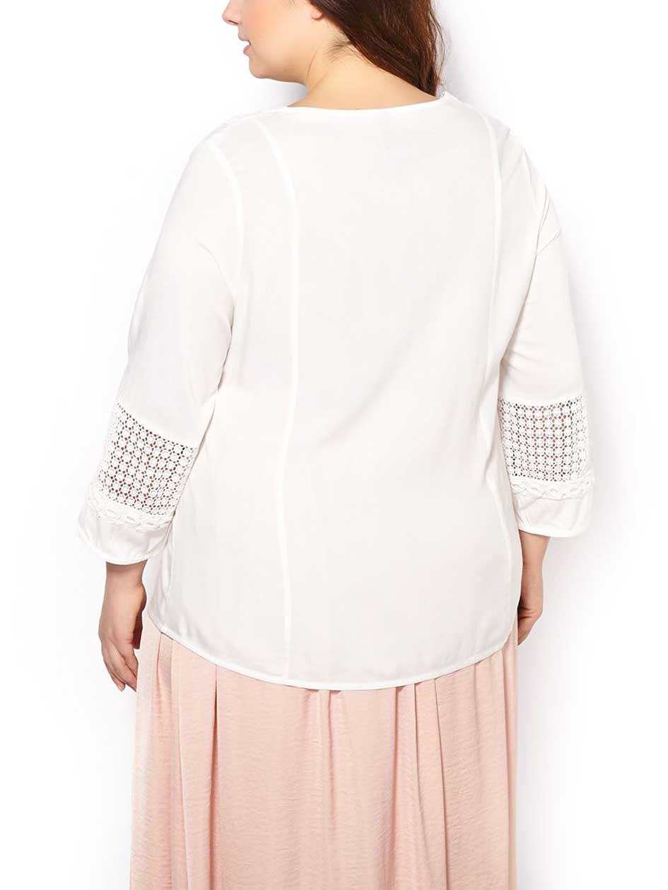 Long Sleeve Lace Trim Blouse Penningtons Long Sleeve Lace Trim Blouse Penningtons