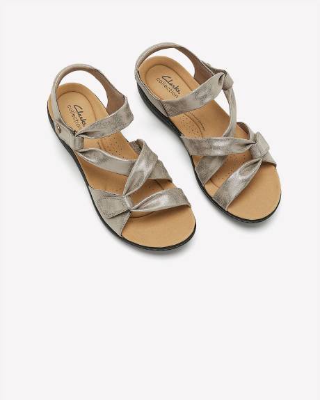 Wide Width, Flat Laurieann Bell Strappy Sandal - Clarks