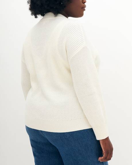 Cardigan zippé à mailles perlées - Addition Elle