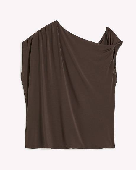 Haut à manches torsadées asymétriques