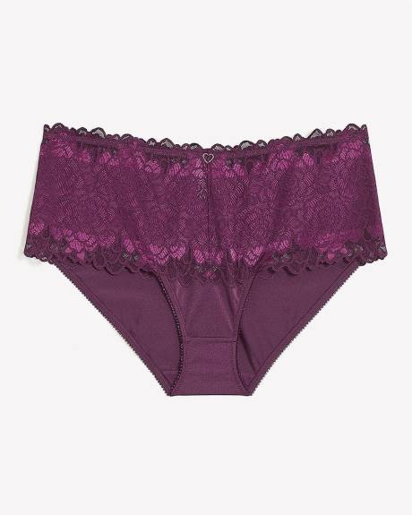 Culotte classique à deux tons en dentelle - Déesse Collection