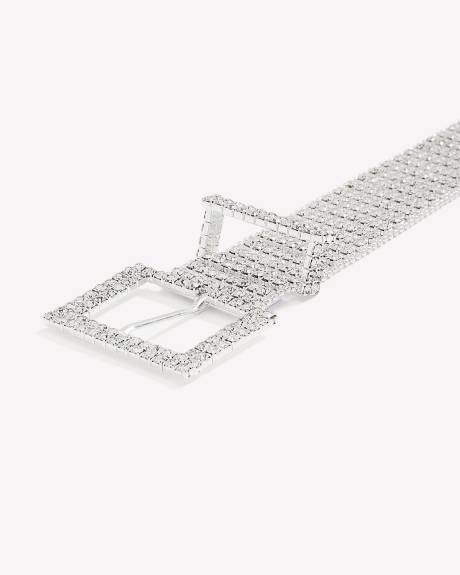 Silver Rhinestone Belt