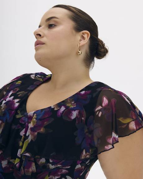 Printed Wrap Maxi Dress - Addition Elle
