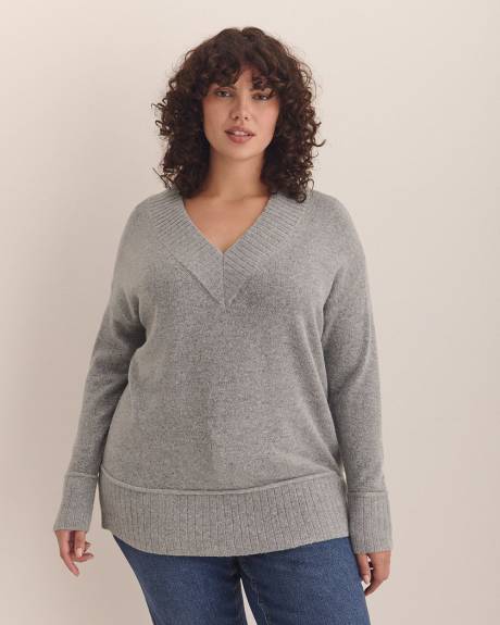 V-Neck Tunic Sweater