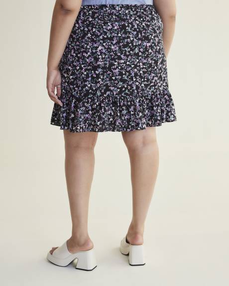 Floral Mini Wrap Skirt