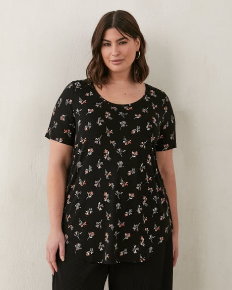 Modern Fit Short Sleeve Scoop Neck Tee, Printed - In Every Story