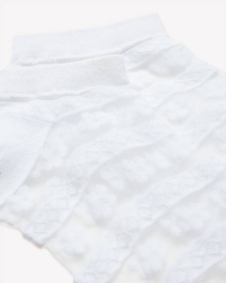 Chaussettes courtes avec bandes diaphanes