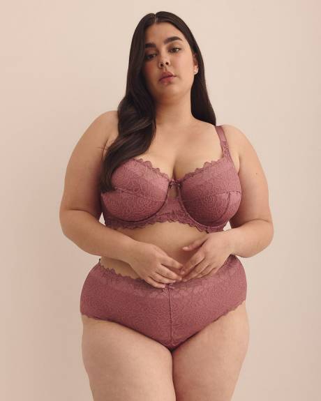 Unlined Lace Rose Underwire Bra - Déesse Collection