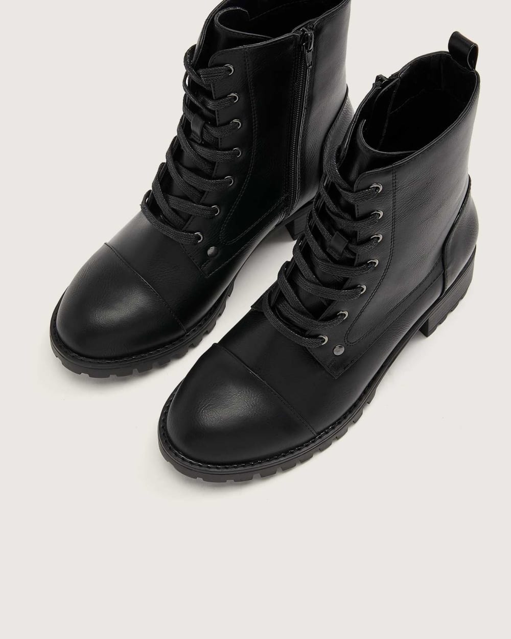 Extra Wide Width Military Lace-Up Boots - Addition Elle